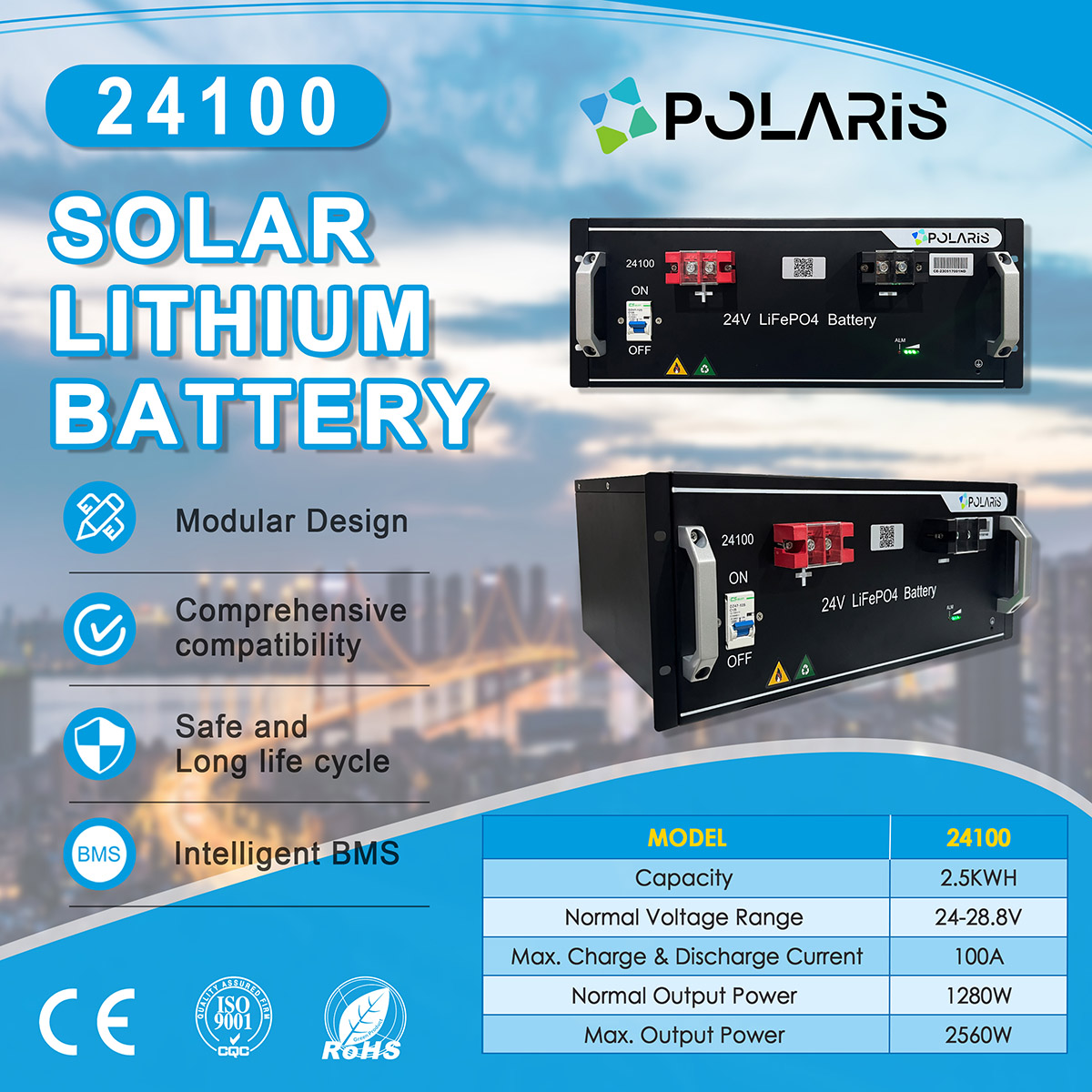 Polaris Energy LiFePO4 Battery Pack LBT-24100