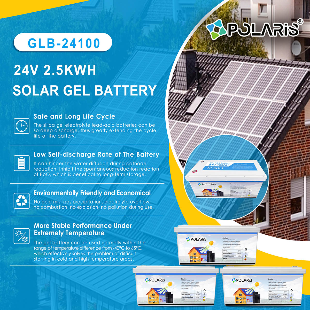 Polaris Energy Gel Battery GLB-24100