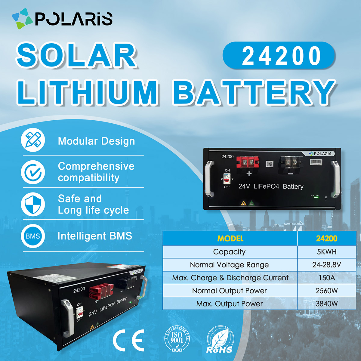 Polaris Energy LiFePO4 Battery Pack LBT-24200
