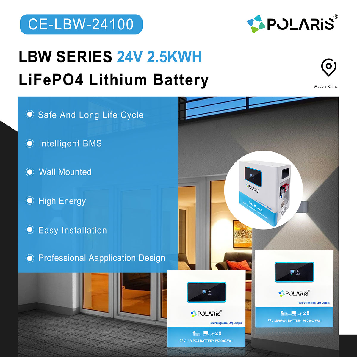 Polaris Energy LiFePO4 Battery Pack LBW-24100